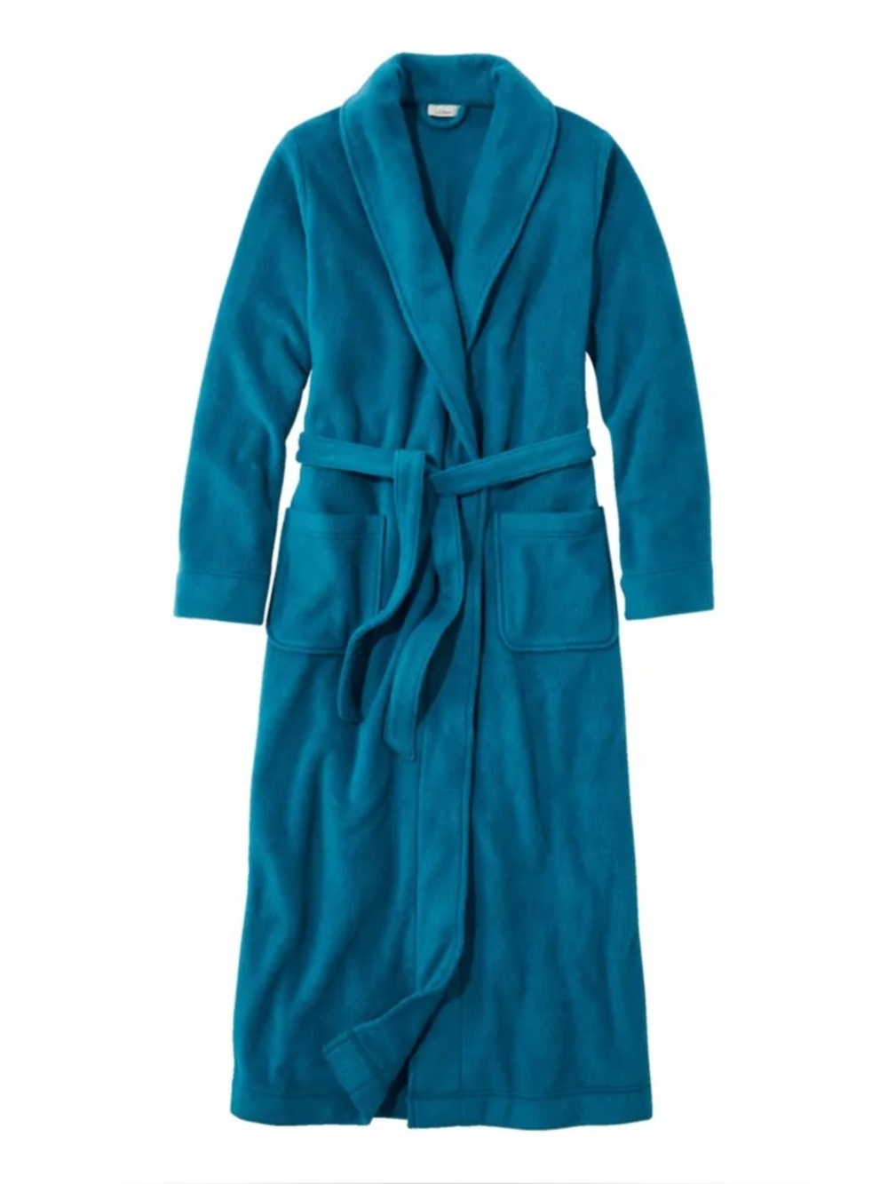 LL BEAN winter dleece robe wrap front